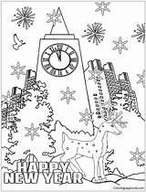 New Years Eve Coloring Page  Free Printable Pages sketch template