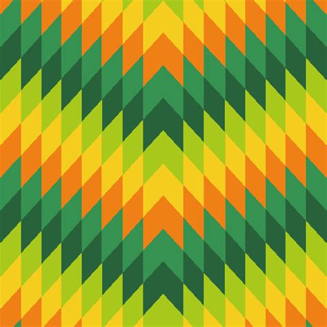 Orange, Green and Yellow Diagonal Pattern