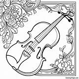 Elegant Violin Coloring Page  Pagescom sketch template