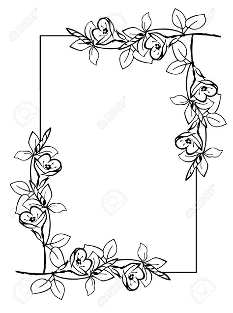 Flower Frame Drawing at GetDrawings | Free download