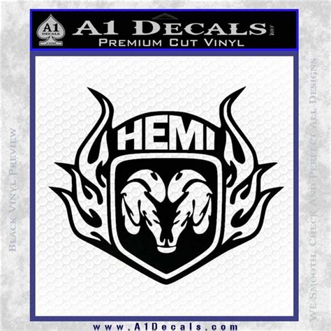 Dodge Ram Hemi Logo Vinyl Decal » A1 Decals