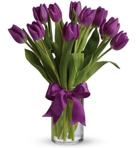 Passionate Purple Tulips #SPR14TA • Canada Flowers