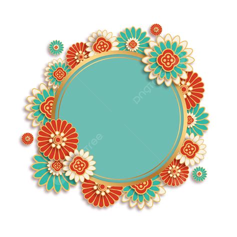 Round Flower Border Clipart Transparent Png Hd Round - vrogue.co