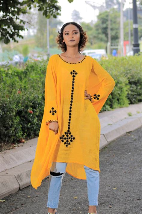 Cute Outfit Yellow Dress Ethiopian Clothing Ethiopian - Etsy