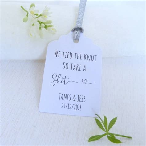 Wedding Favour Tags Take a Shot – Edge Inspired