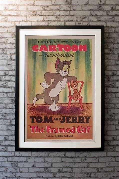 "Tom and Jerry, The Framed Cat" Poster, 1950 For Sale at 1stDibs