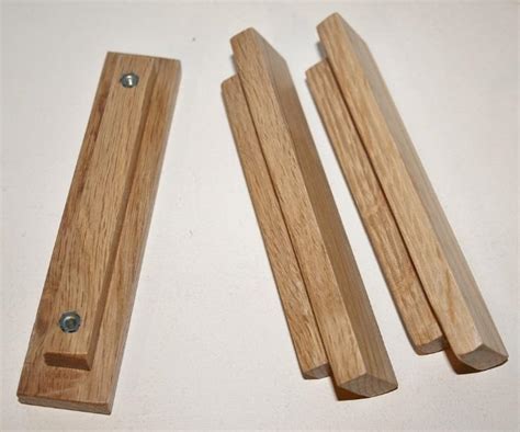 Wooden Door Handles in Solid Oak | Bar Handles for Cupboards Cabinets ...