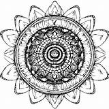 Mandala Coloring Page · Creative Fabrica sketch template