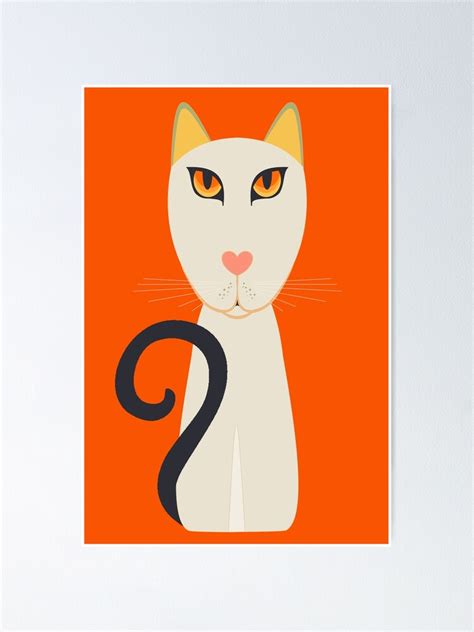"CAT WITH QUESTION MARK TAIL #2" Poster for Sale by jgevans | Redbubble