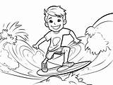 Surfing Coloring Page For Kids  Free Printable In 2024 sketch template
