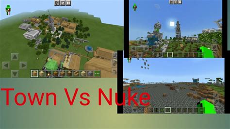 MINECRAFT NUKE VS TOWN & Aftermath (Minecraft Experiments) - YouTube
