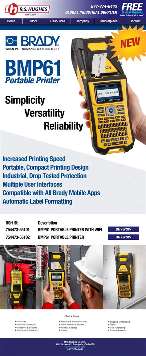 Brady New BMP61 Portable Label Printer offers Simplicity, Versatility ...