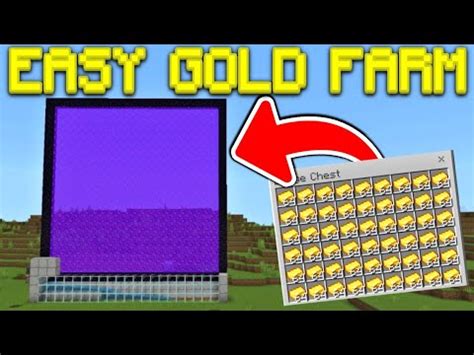 How To Make a EASY Gold Farm In Minecraft Bedrock 1.19+ - YouTube