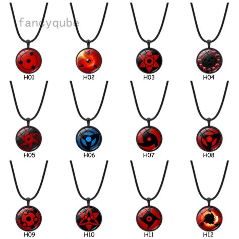 New Naruto Sharingan Eye Necklace Vintage Naruto Jewelry National Style Chain Glass Pendants ...