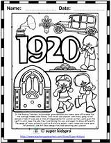 American Decades History Coloring Pages By Super Kidspro  TPT sketch template