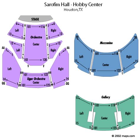 Houston Hobby Center Sarofim Hall Seating Chart | Elcho Table