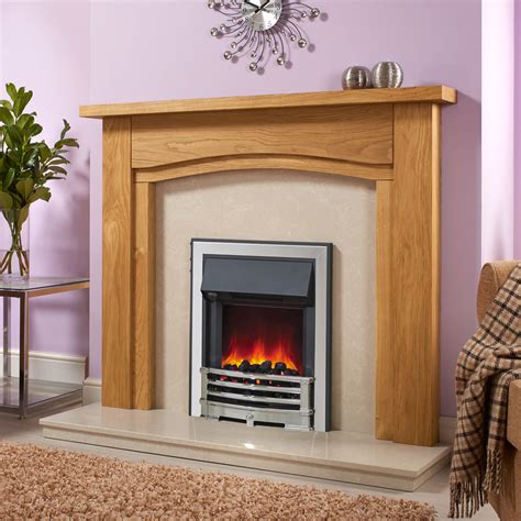 Electric Fireplace With Oak Surround – I Am Chris