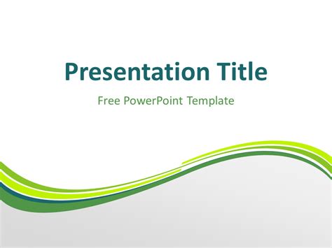 Green Wave PowerPoint Template - PresentationGO.com