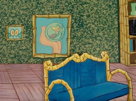 Orig SpongeBob Animation Cel Background Squidwards Room