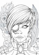 Steampunk Coloring Pages Zentangle Sketch Page sketch template