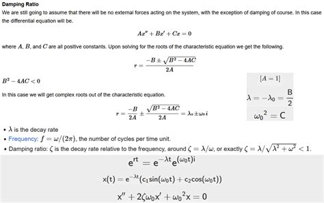 How is the damping equation obtained – Math Solves Everything