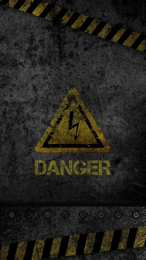 Danger, impossible, triangle, sign, yellow, texture, sayings, HD phone ...