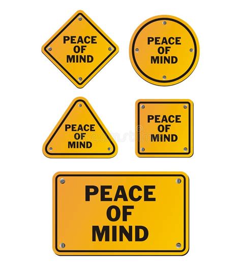 Peace of mind signs stock illustration. Illustration of mindfulness ...