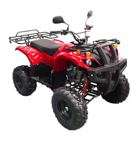 125CC ATV Loncin Motor Quad Bike 4 Wheel Buggy Go kart Semi Auto 3+1 Ranger Red | Budtrol