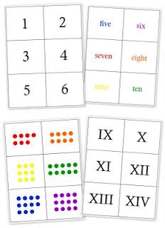 Free Homeschool Printables: Printable Number Matching Cards from Homeschool Creations