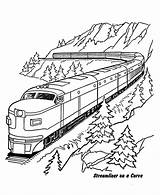 Train Coloring Pages  Streamlined Diesel engine Page Sheets sketch template