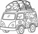 Summer Van Isolated Coloring Page For Kids 26493057 Vector Art At Vecteezy sketch template