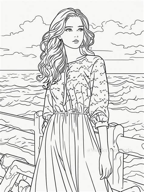 Fashion Scapes coloring book takes you on a journey around the world, featuring stylish women in ...