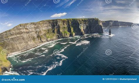 Aerial View of the World Famous Cliffs of Moher in County Clare Stock Photo - Image of famous ...