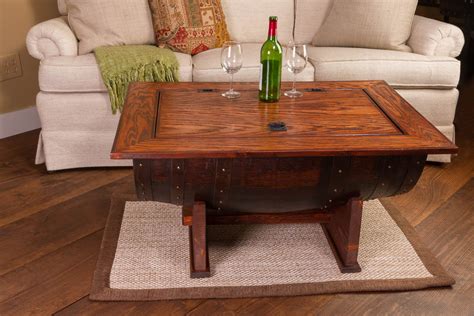 Wooden Barrel Coffee Table Furniture