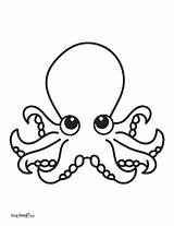 Cute Octopus Coloring Page sketch template