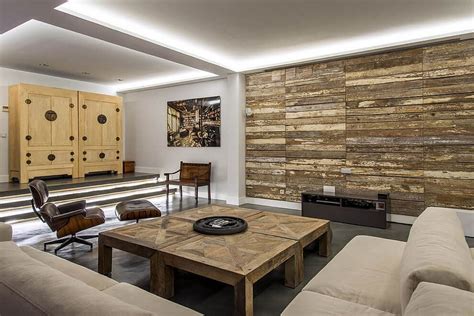 Warmth and Texture: 10 Unique Living Room Wood Accent Walls
