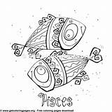 Zodiac For Kids – Pisces Coloring Pages Free Printable  sketch template