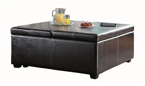 36 Top Brown Leather Ottoman Coffee Tables