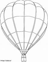 Simple Hot Air Balloon Coloring Page sketch template