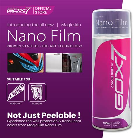 Gox7 Gox7 Magic Skin Nano Film Series GX76** 400ml Aerosol Spray Paint-Headlight Tinted Spray ...
