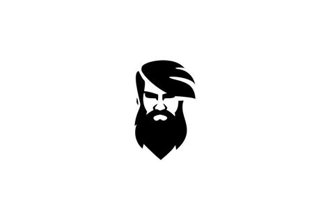 Beard Logo Template | Beard logo, Beard logo design, Hipster drawings