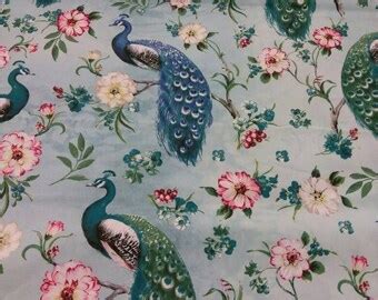 Peacock fabric | Etsy