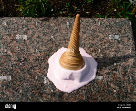 dropped ice cream Stock Photo - Alamy