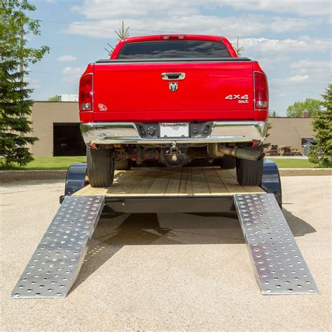 EZ Traction Aluminum Plate End Car Trailer Ramps - 120" L x 16" W ...