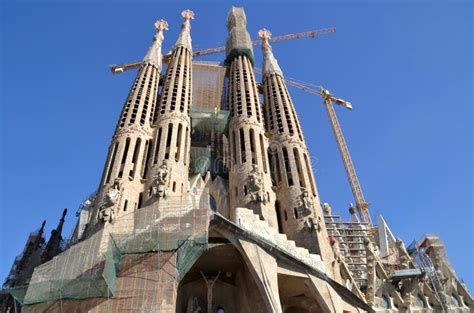 Sagrada Familia Towers editorial stock photo. Image of catholicism ...