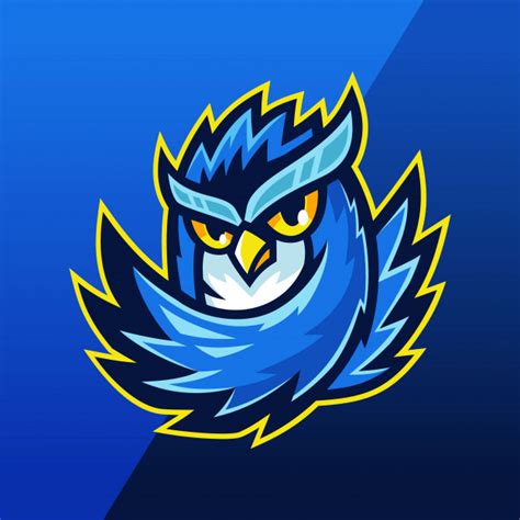 Blue Owl Esport Team Mascot Logo | Animal logo, Owl logo, Illustration