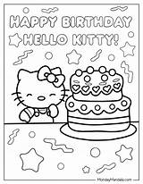 Hello Kitty Happy Birthday Coloring Images sketch template
