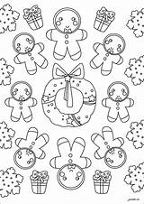 Gingerbread Coloring Sheets Printable Man Page sketch template