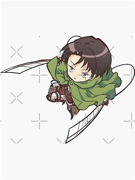 "Attack on Titan ,AOT Chibi Levi" Sticker for Sale by zeromanga | Redbubble