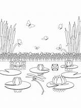Lake coloring Pages sketch template